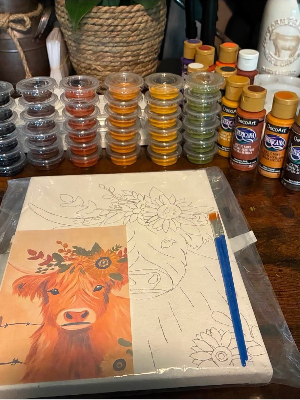 Highland Cow DIY Paint Kit